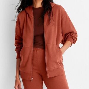 NWT Rust Zip Up Hoodie